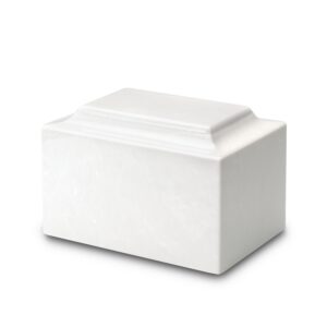 Cultured Marble Urn – Alpine White